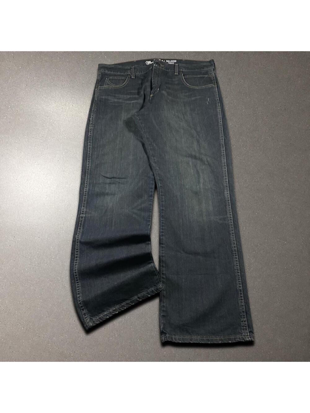 Y2K Cowboy Western Wrangler Retro Relaxed Baggy Bootcut Jeans - Fits 37x32!